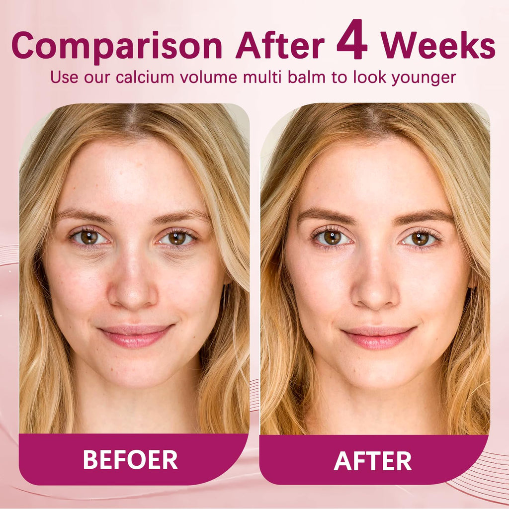 MQN 2PCS Calcium Stick – Calcium Volume Multi Bomb Balm for Face, Eyes & Neck | Korean Collagen Core Balm with Almond Vitamin E