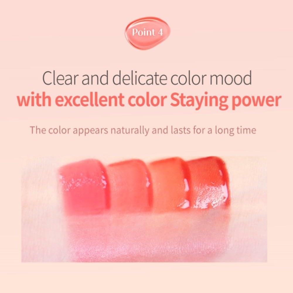 MQNY Dewy Water Glow Lip Tint 3.5g – Peanut Peach & Peach Beige