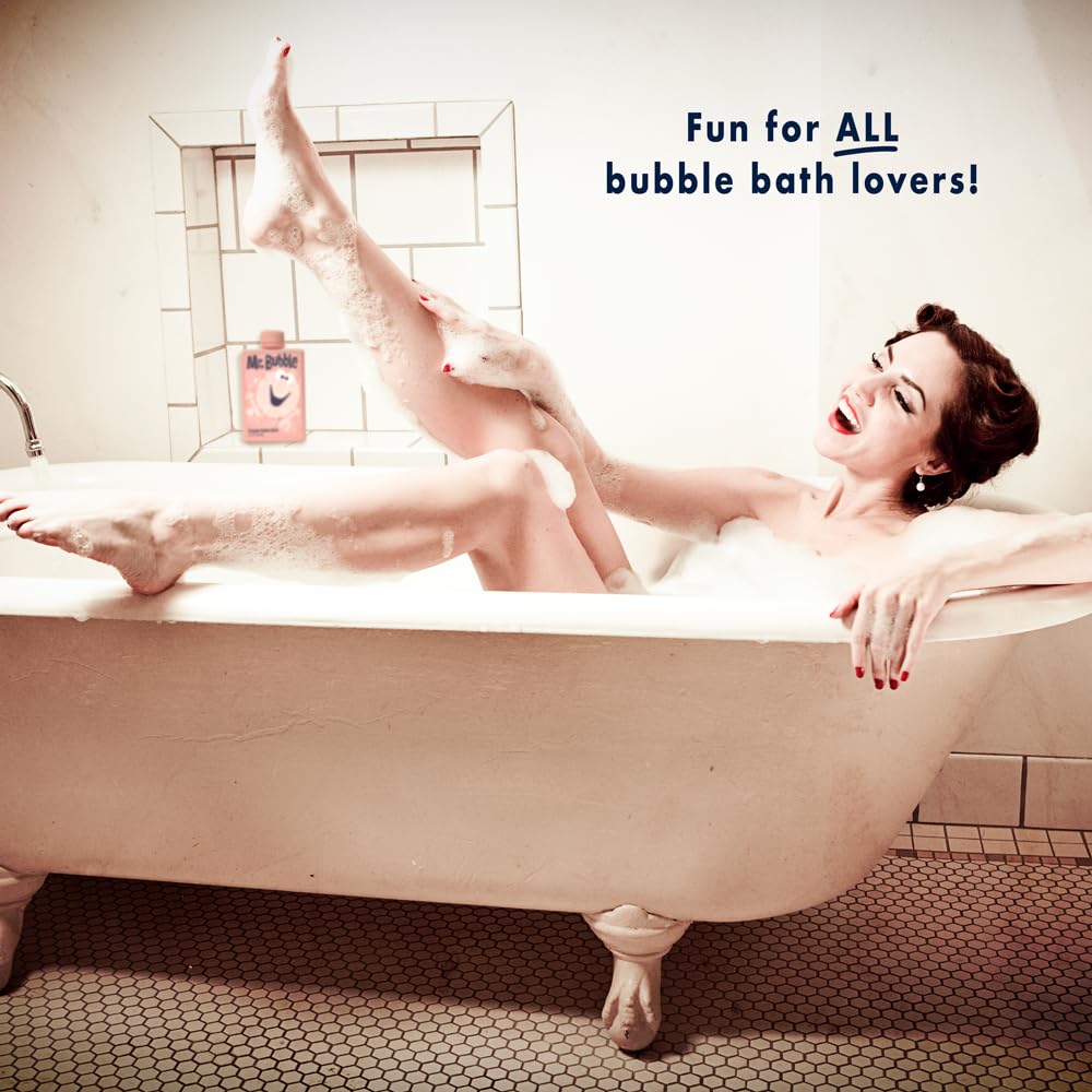 Mr. Bubble Original Bubble Bath – Bubblegum Scent, 8 oz Retro Bottle, 4-Pack
