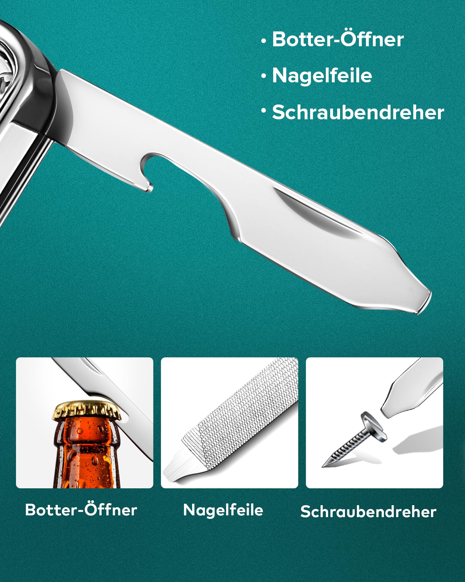 MR.GREEN Portable Nail Clippers MR-1099SL | Medical-Grade Stainless Steel, Foldable, Leather Case