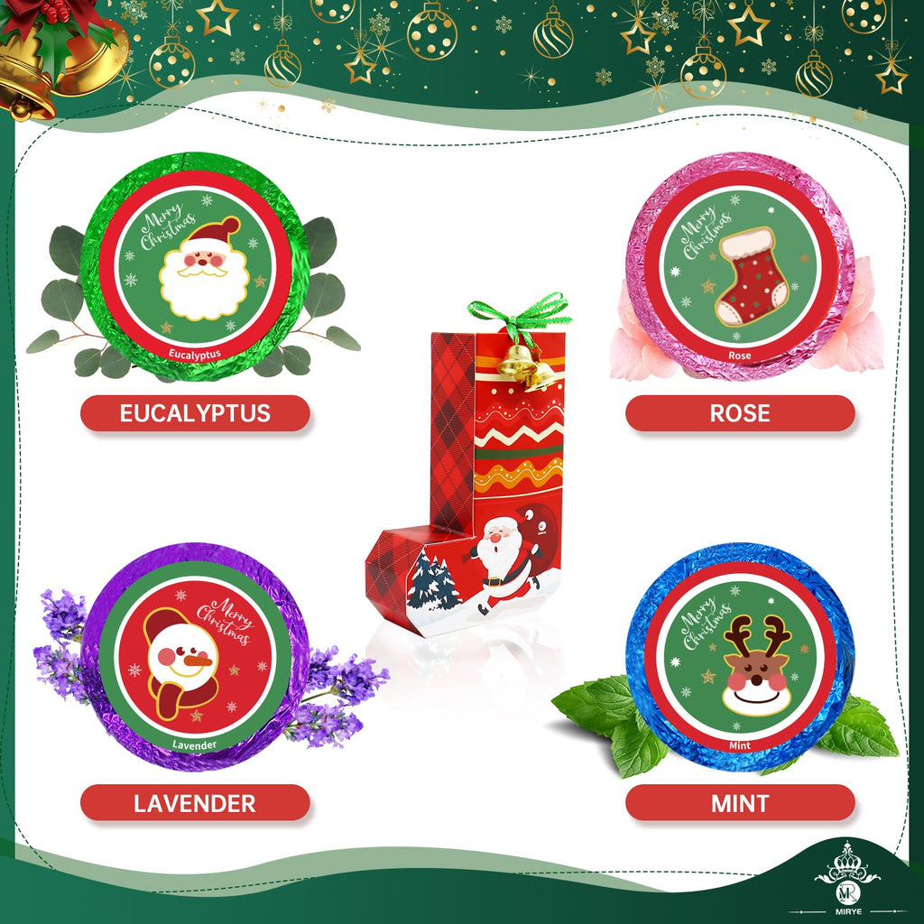 MR MIRYE Shower Steamers – 16‑Pack Christmas Gift Set with Essential Oils