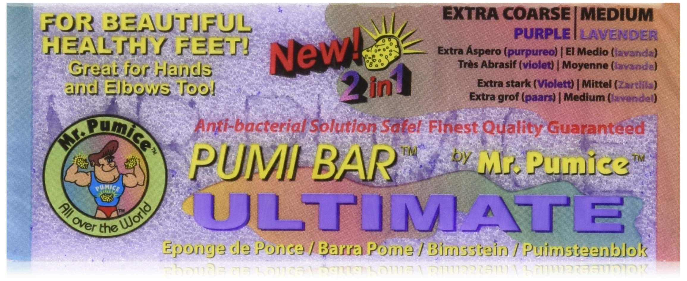 Mr. Pumice Ultimate PUMI Bar – 2-in-1 Callus Remover (Dual-Grit) for Smooth Feet & Heels | 6 Pack