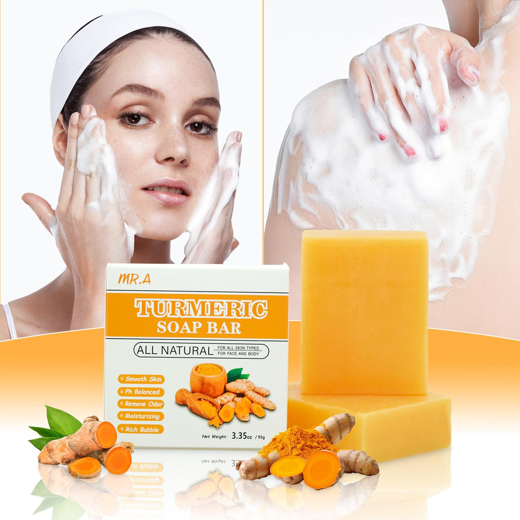 MR.A Turmeric Soap Bar & Turmeric Oil Set – Face & Body Care