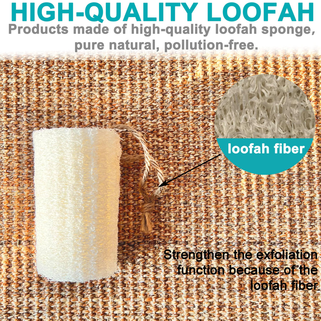 Mr.Cui'shop 24-Pack Natural Loofah Bath Sponges — 4-Inch Exfoliating Scrubbers