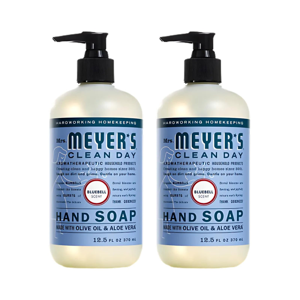 Mrs. Meyer's Clean Day Bluebell Hand Soap – 12.5 Fl Oz, Pack of 2