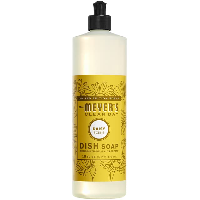 Mrs. MEYER'S CLEAN DAY Variety Pack — Hand Soap 12.5 oz + Dish Soap 16 oz (Daisy) | Leaping Bunny Certified