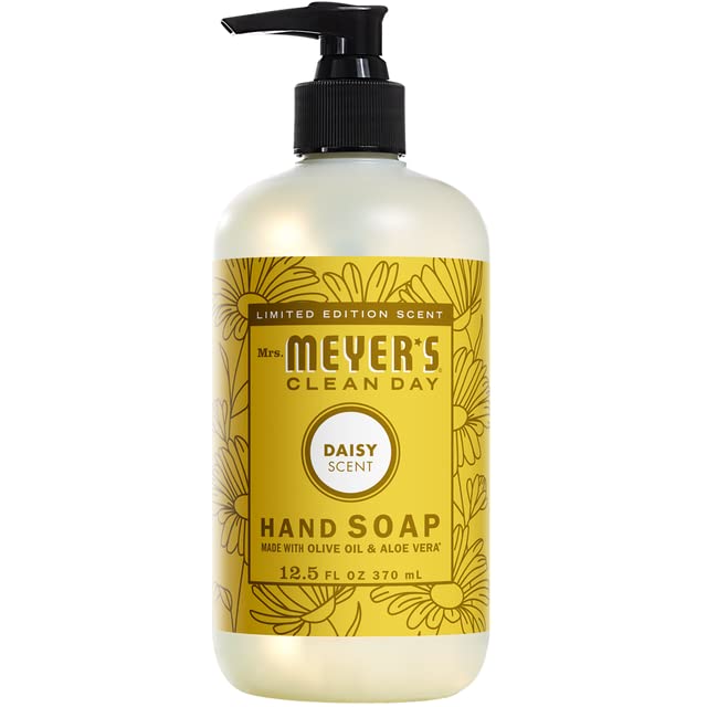 Mrs. MEYER'S CLEAN DAY Variety Pack — Hand Soap 12.5 oz + Dish Soap 16 oz (Daisy) | Leaping Bunny Certified