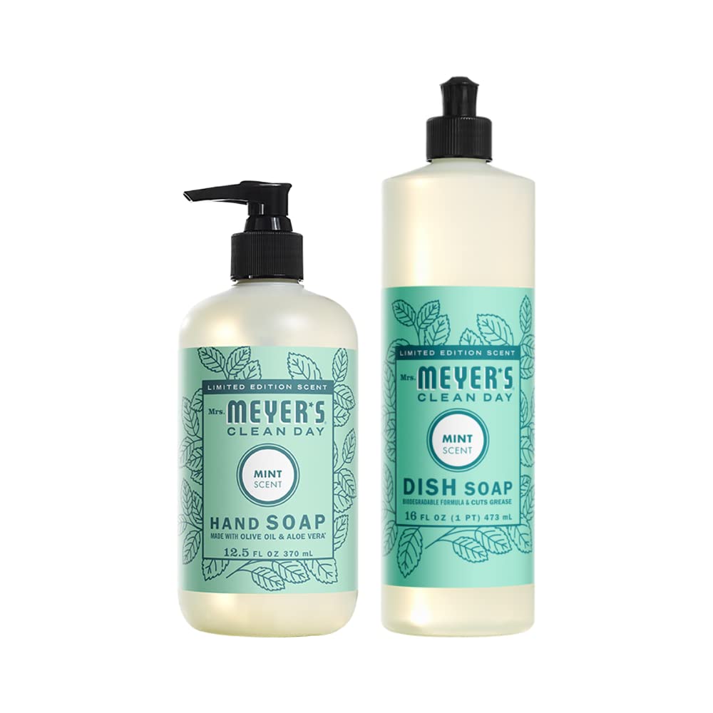 Mrs. MEYER'S CLEAN DAY Variety Pack: Hand Soap & Dish Soap – Mint