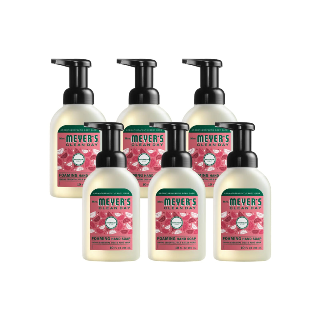 Mrs. Meyer's Clean Day Foaming Hand Soap Watermelon Scent – 10 fl oz (Pack of 6)