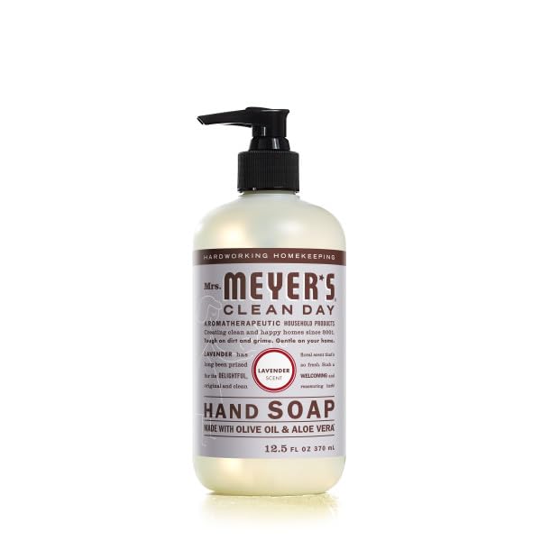 Mrs. Meyer's Clean Day Liquid Hand Soap 6-Pack Variety Pack – Clementine, Basil, Lavender, Rain Water, Oat Blossom, Lemon Verbena, 12.5 oz Each