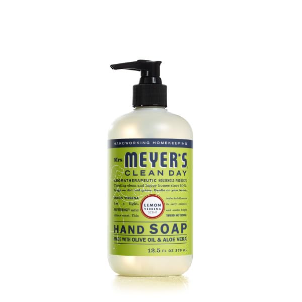 Mrs. Meyer's Clean Day Liquid Hand Soap 6-Pack Variety Pack – Clementine, Basil, Lavender, Rain Water, Oat Blossom, Lemon Verbena, 12.5 oz Each