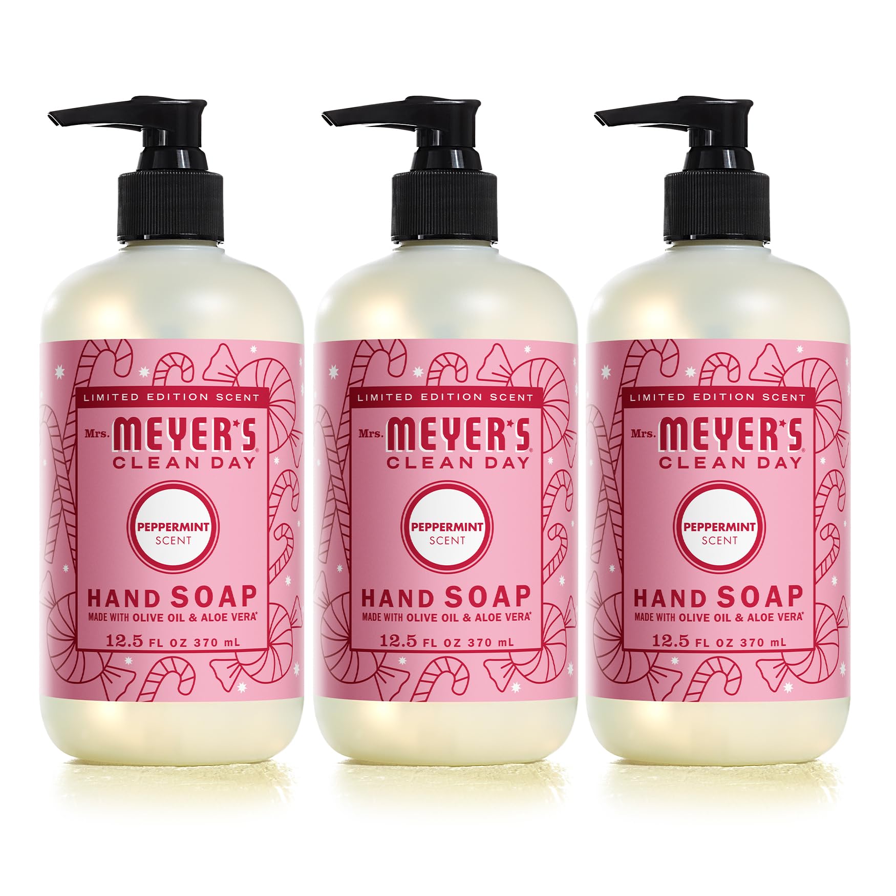 Mrs. MEYER'S Clean Day Peppermint Hand Soap 12.5 oz Pack of 3