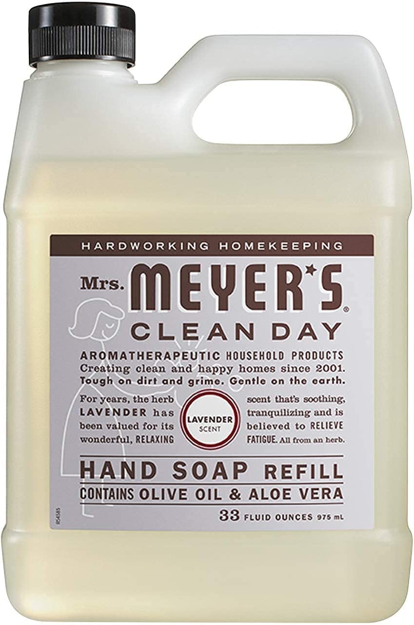 Mrs. MEYER'S CLEAN DAY Hand Soap Refill Variety Pack – Lemon Verbena, Lavender & Basil