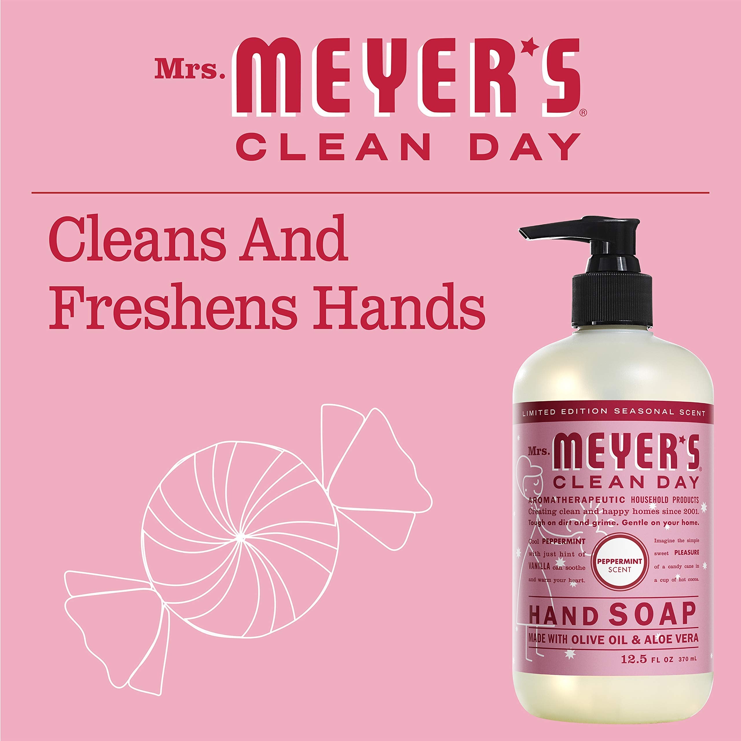 Mrs. MEYER'S Clean Day Peppermint Hand Soap 12.5 oz Pack of 3