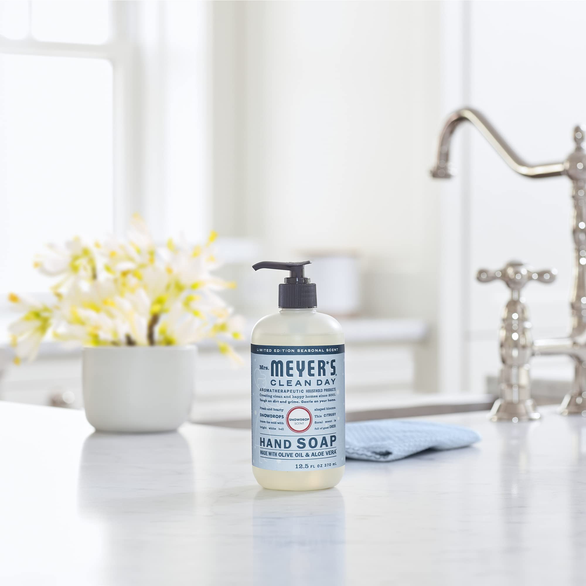 MRS. MEYER'S CLEAN DAY Snowdrop Hand Soap – 3 x 12.5 fl oz Limited Edition