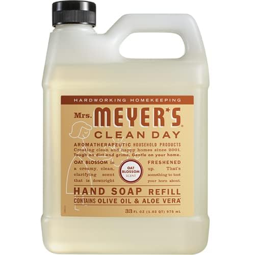 Mrs. Meyer's Clean Day Liquid Hand Soap Refill Variety Pack – 33 oz (3 × 11 oz) – Rain Water, Oat Blossom, Plum Berry