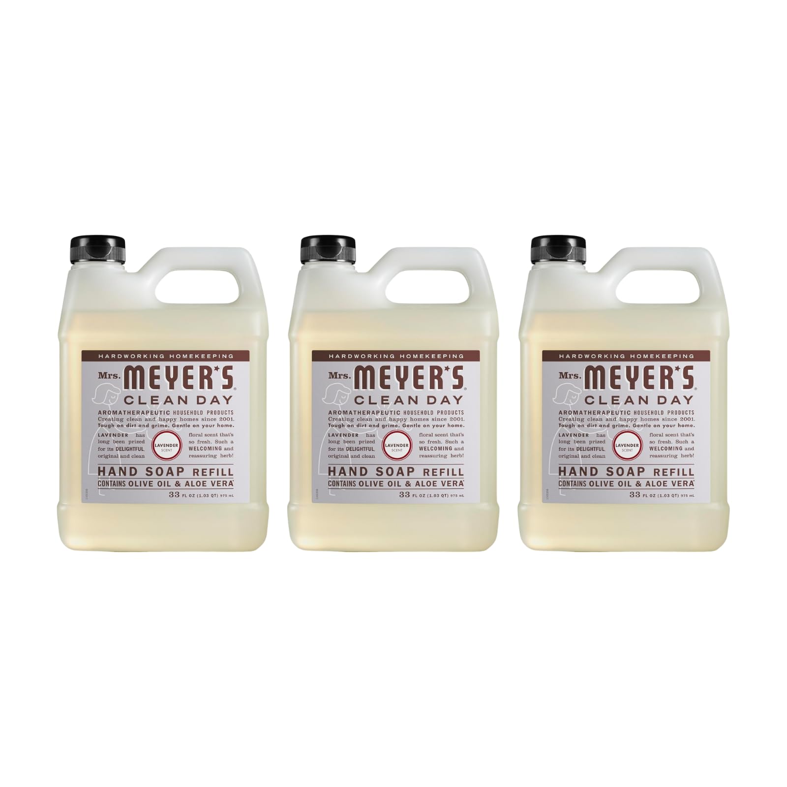 Mrs. Meyer's Lavender Hand Soap Refill, 33 oz (Pack of 3)