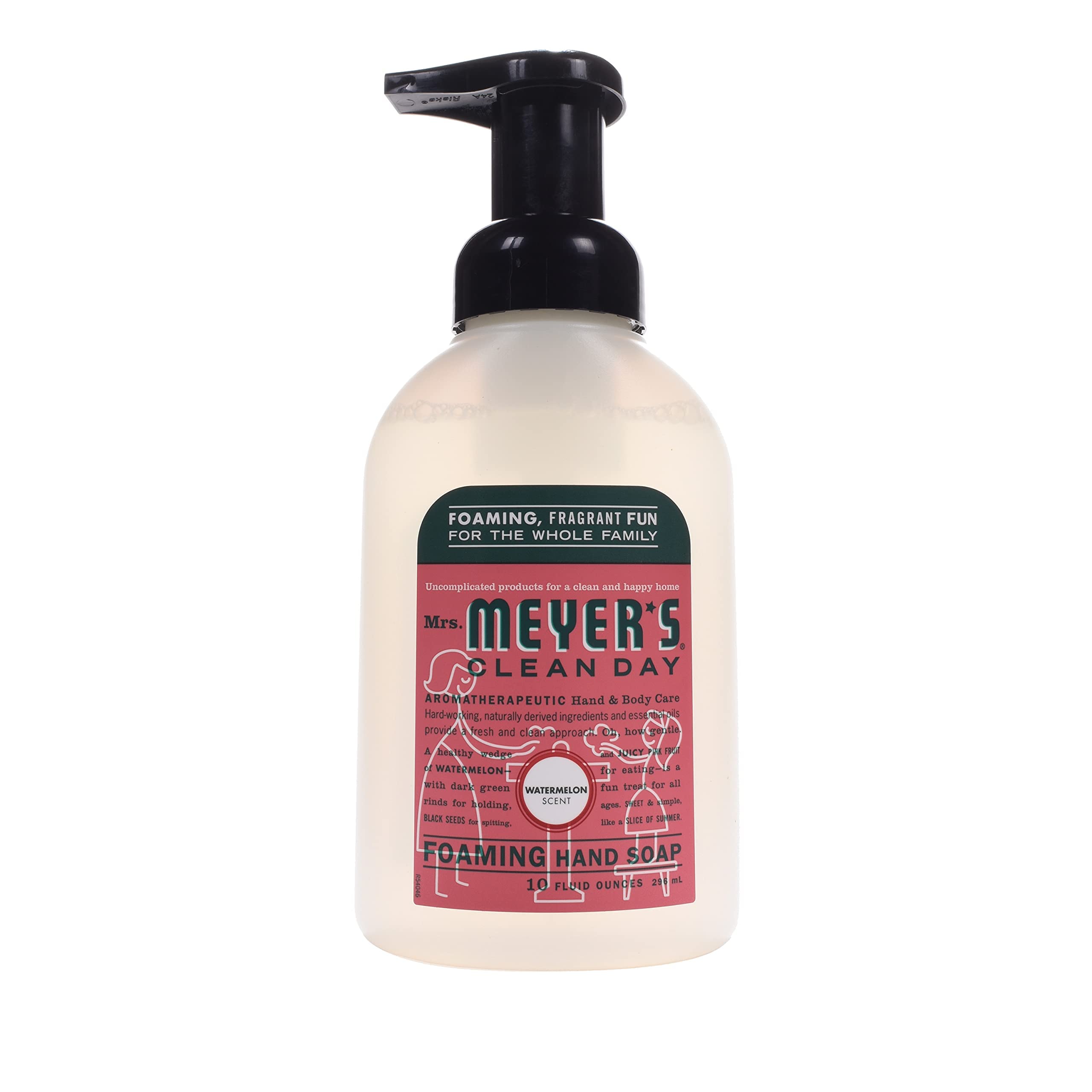 Mrs. Meyer's CLEAN DAY Watermelon Foaming Hand Soap – Pack of 4, 10 oz