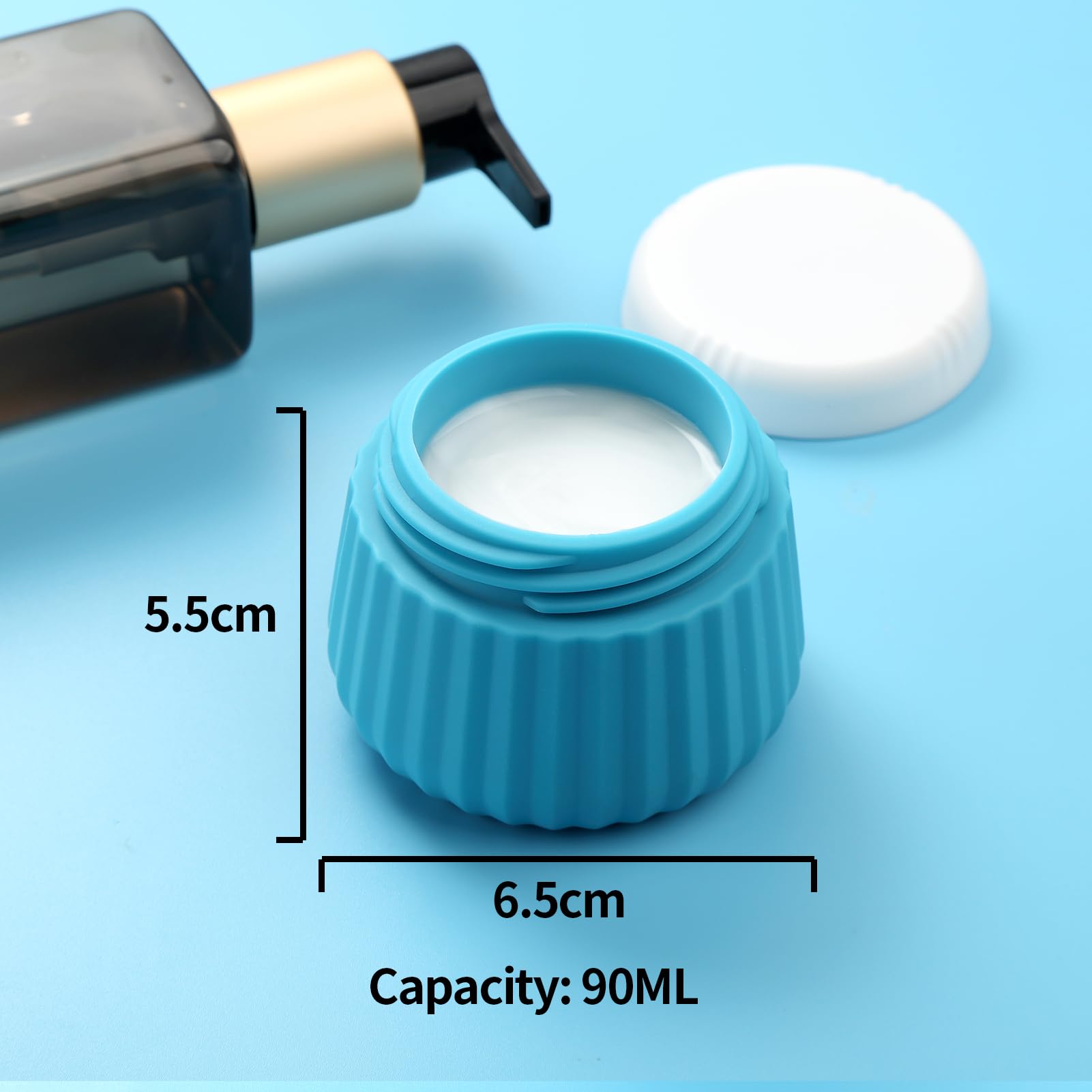 Mrsdry Travel Bottles 8-Pack – TSA-Approved 3oz Silicone Containers with Clear Bag