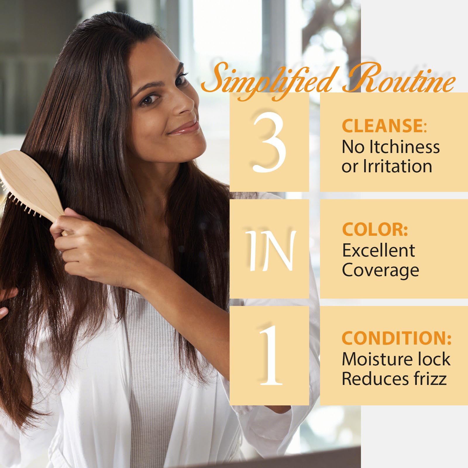 Msktasy Dark Brown Hair Dye Shampoo – 3-in-1 Color, Cleanse & Nourish for Gray Hair | 16.9 Fl Oz