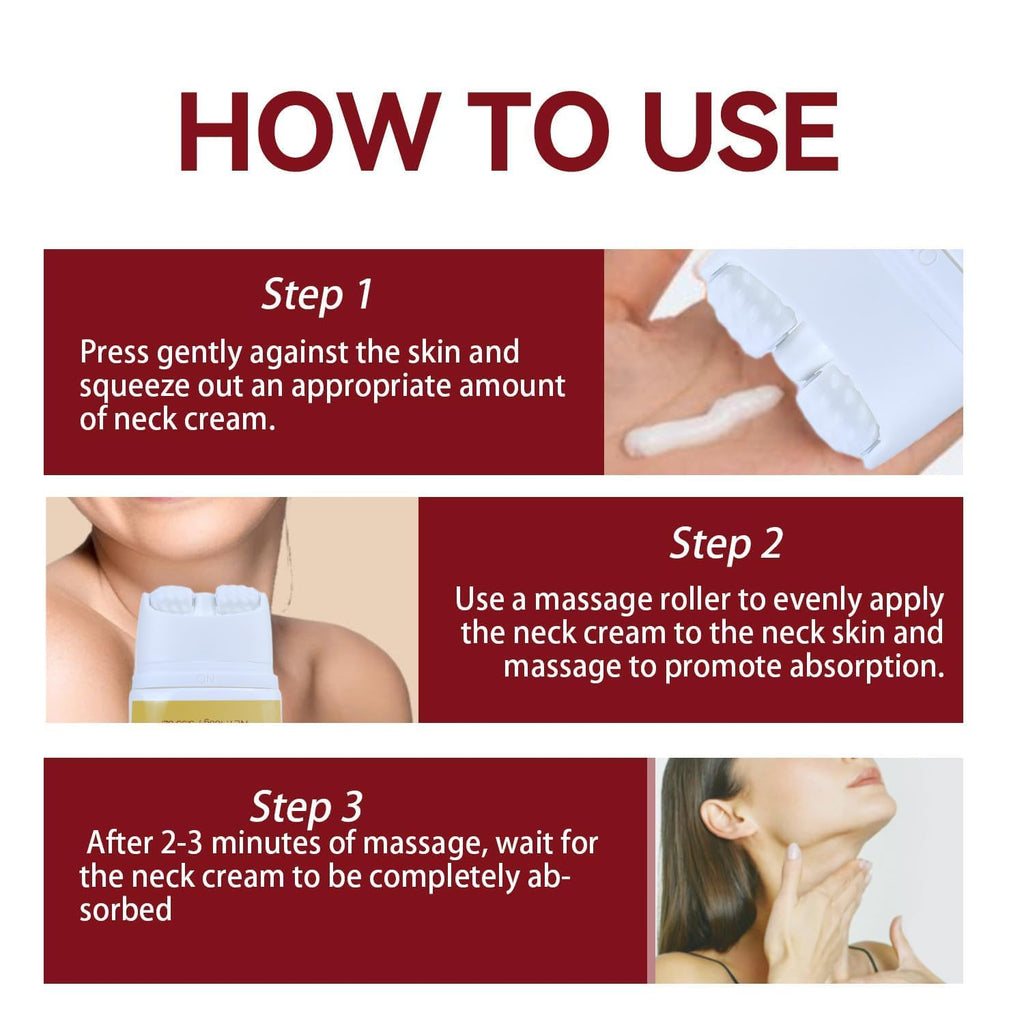 Mtmult AH-8 Firming Neck Cream – 2PC Roller Applicator for Neck & Body