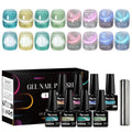 MTSSII 8 Colors Cat Eye Gel Nail Polish Set (SET3) – 8PCS, Soak Off UV/LED, Gift Box