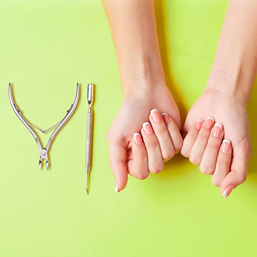 Mudder 8-Piece Stainless Steel Cuticle Nippers – Pointed Blade Cuticle Remover Set for Fingernails & Toenails