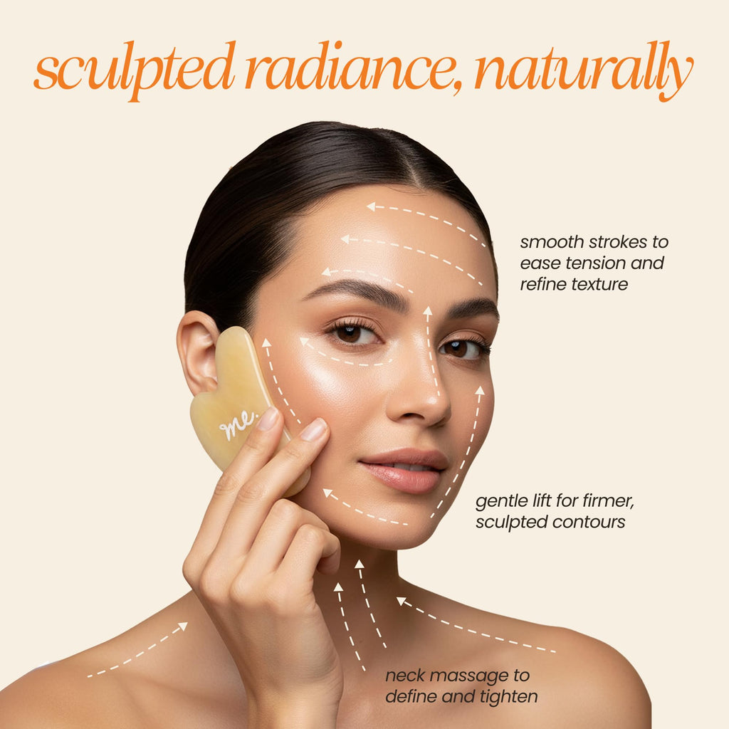 Mudita Earth Face Sculpt Set: Bakuchiol Oil & Gua Sha Kit for Glow & Gentle Contouring