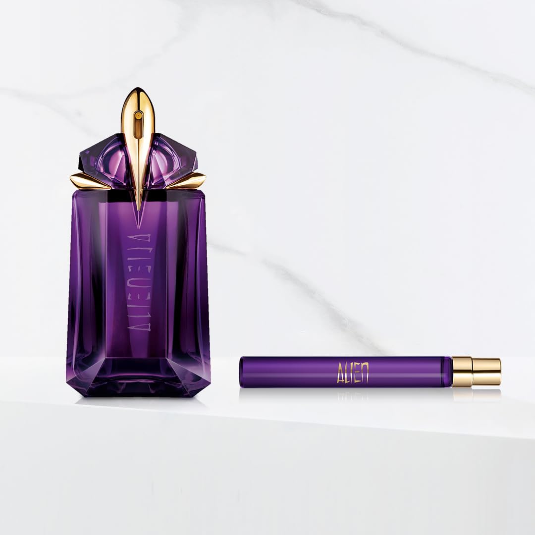 Mugler Alien Eau de Parfum Travel Size – Jasmine, Wood & Amber | 0.33 Fl Oz
