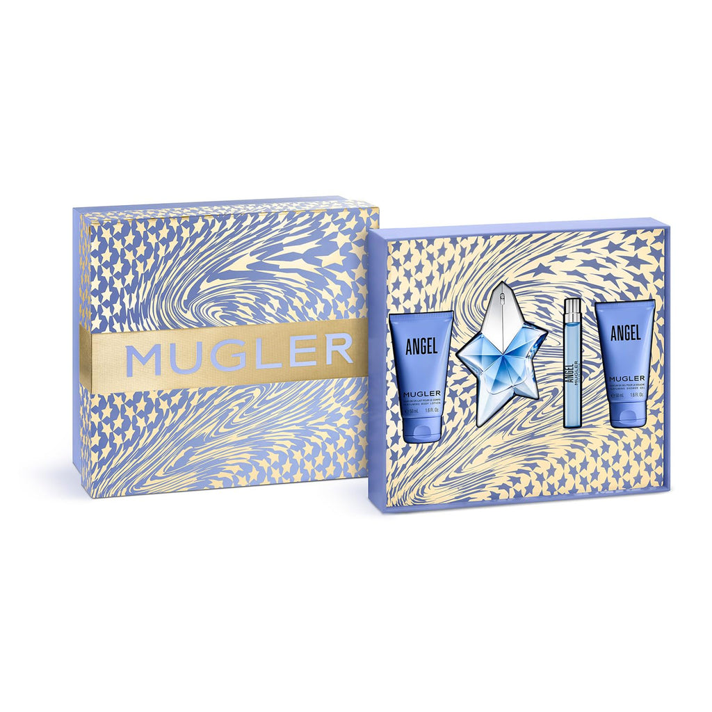 MUGLER Angel 4-Piece Gift Set – EDP, Lotion & Shower Gel (Ambery & Woody)