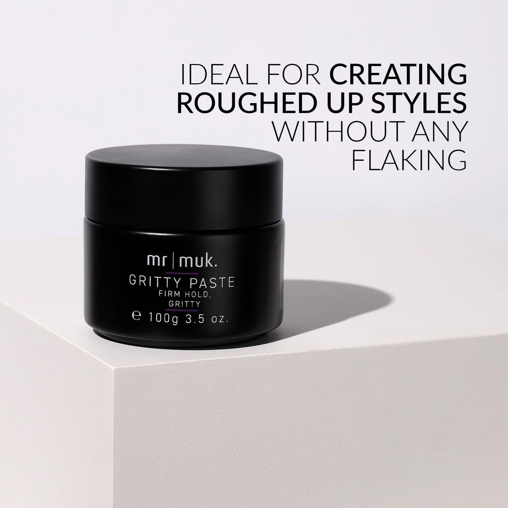 Mr MUK Strong Gritty Finish Paste - Ultimate Firm Hold for Men | Water-Soluble & No Flaking | 100g