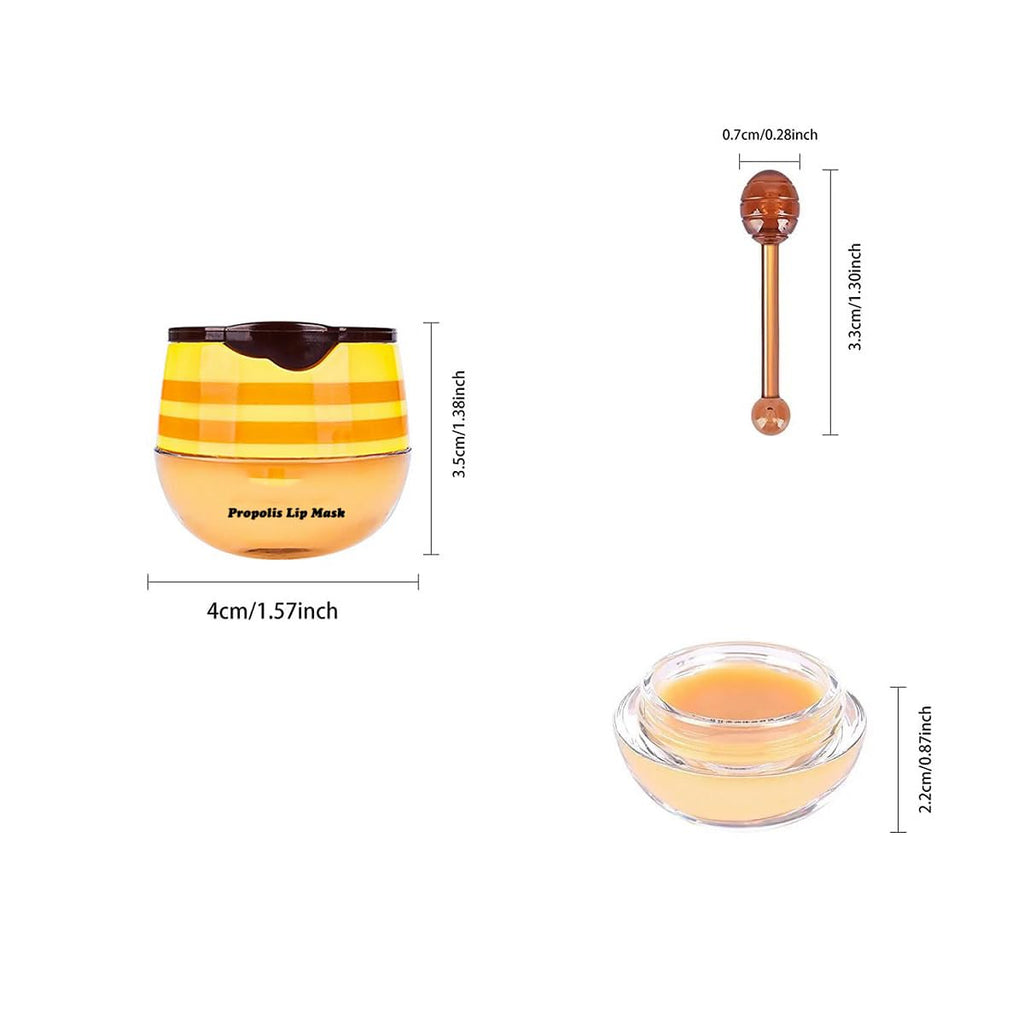 MULPG 6-Piece Bee Lip Balm Honey Pot Set – Propolis Lip Mask, Moisturizing & Night Lip Care