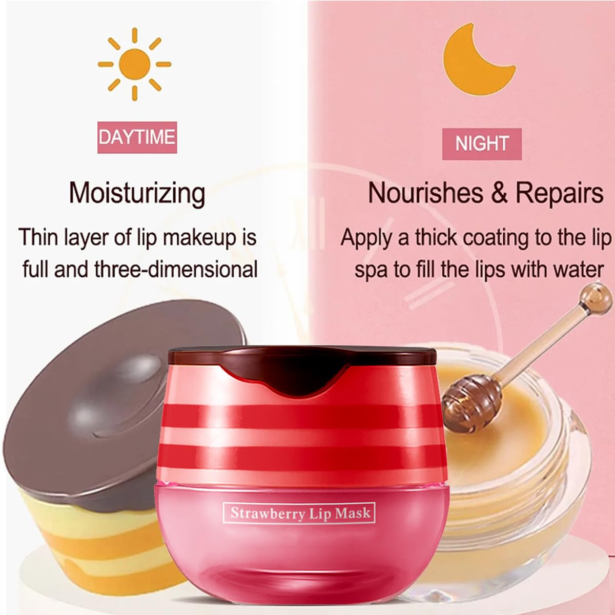 MULPG 6-Piece Bee Lip Balm Honey Pot Set – Propolis Lip Mask, Moisturizing & Night Lip Care