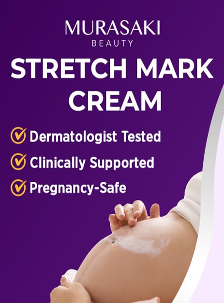 Murasaki Beauty Stretch Mark Cream for Pregnancy – 2 Pack Maternity Cream for Prevention & Elasticity (4 oz)