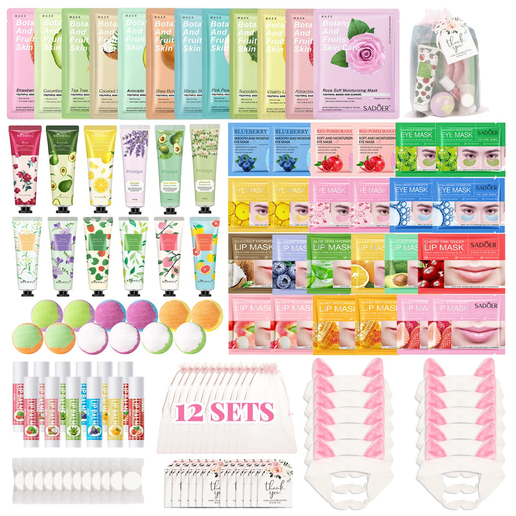 MUREND 120 PCS Spa Party Supplies for Girls – Sleepover Skincare Set