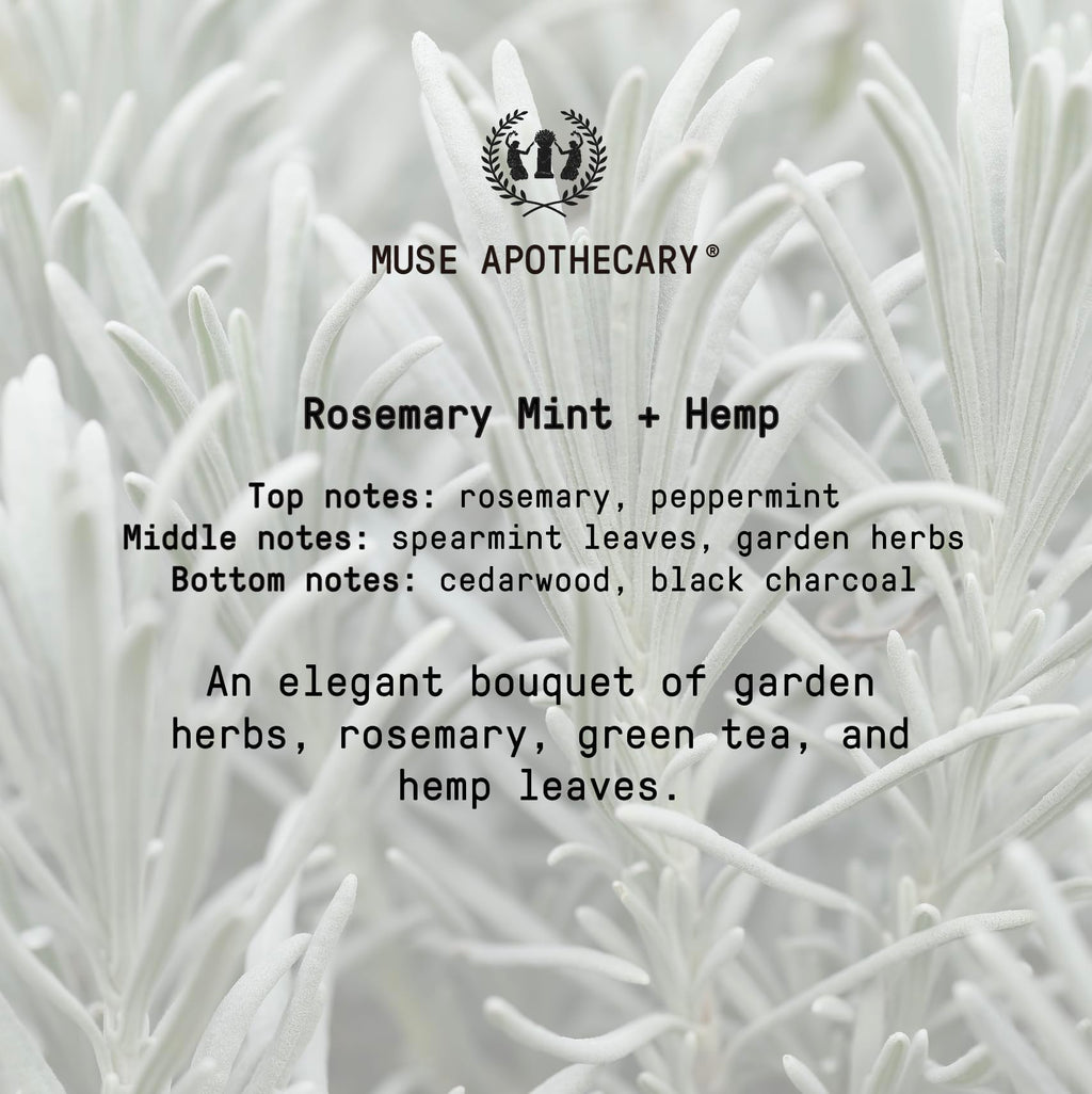 Muse Apothecary Hand Ritual – Aromatic Hand Soap with Rosemary Mint & Hemp (USDA Biobased, 16 oz, 3-Pack)