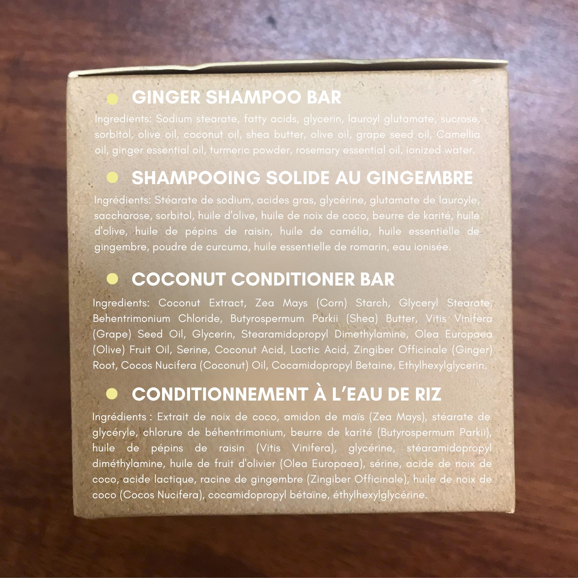 Muun Ginger Shampoo Bar Pack 3 – pH-Balanced, Sulfate-Free, Travel-Ready for Hair Growth & Strength