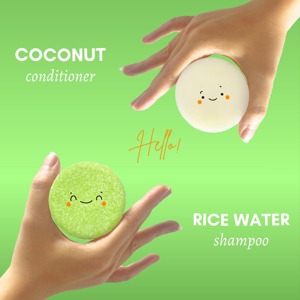 Muun Rice Water Shampoo Bar Pack 3 – Growth, Thickening & pH-Balanced, Vegan + Plastic-Free