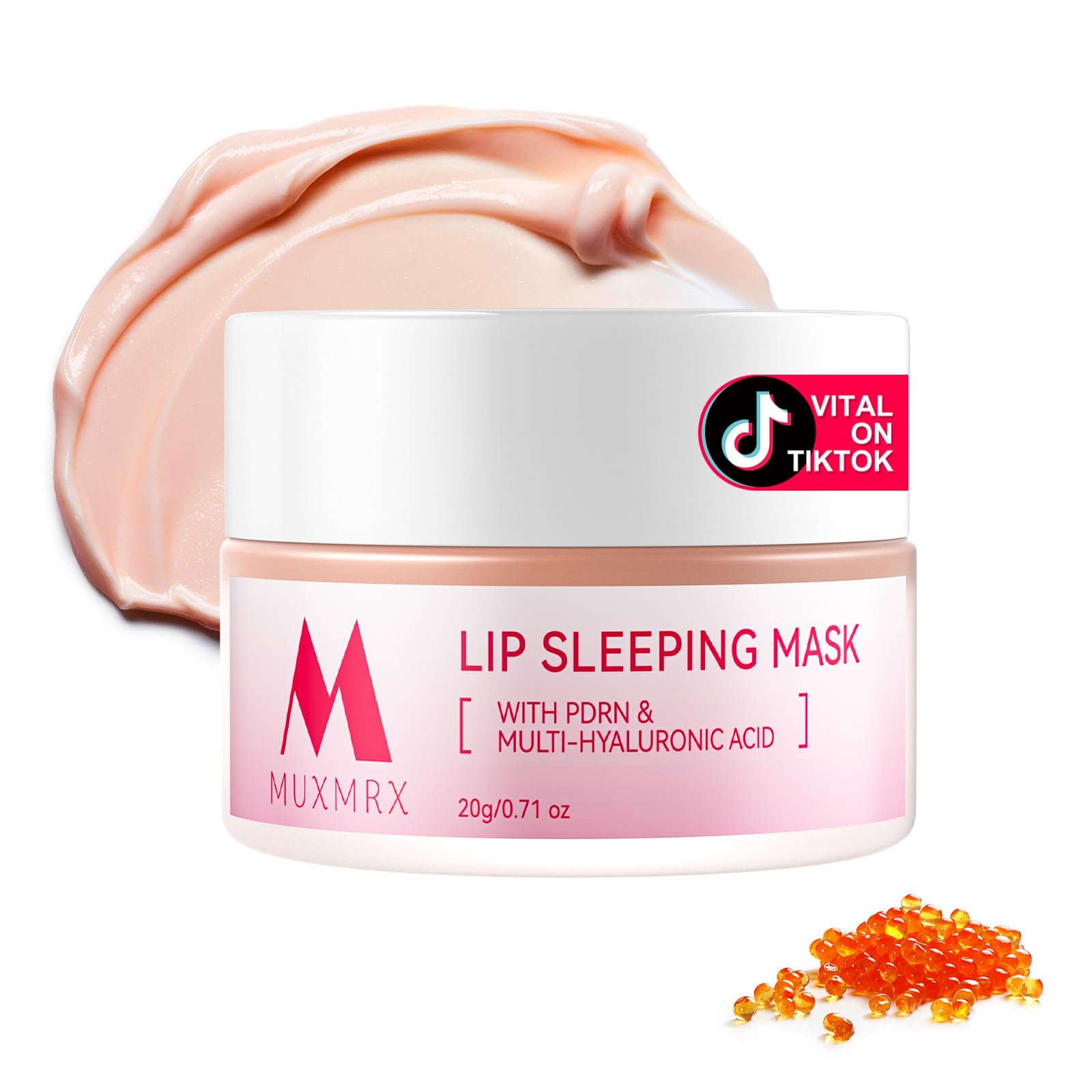 Muxmrx PDRN Lip Sleeping Mask – Salmon DNA, 3 Hyaluronic Acids & Murumuru Butter