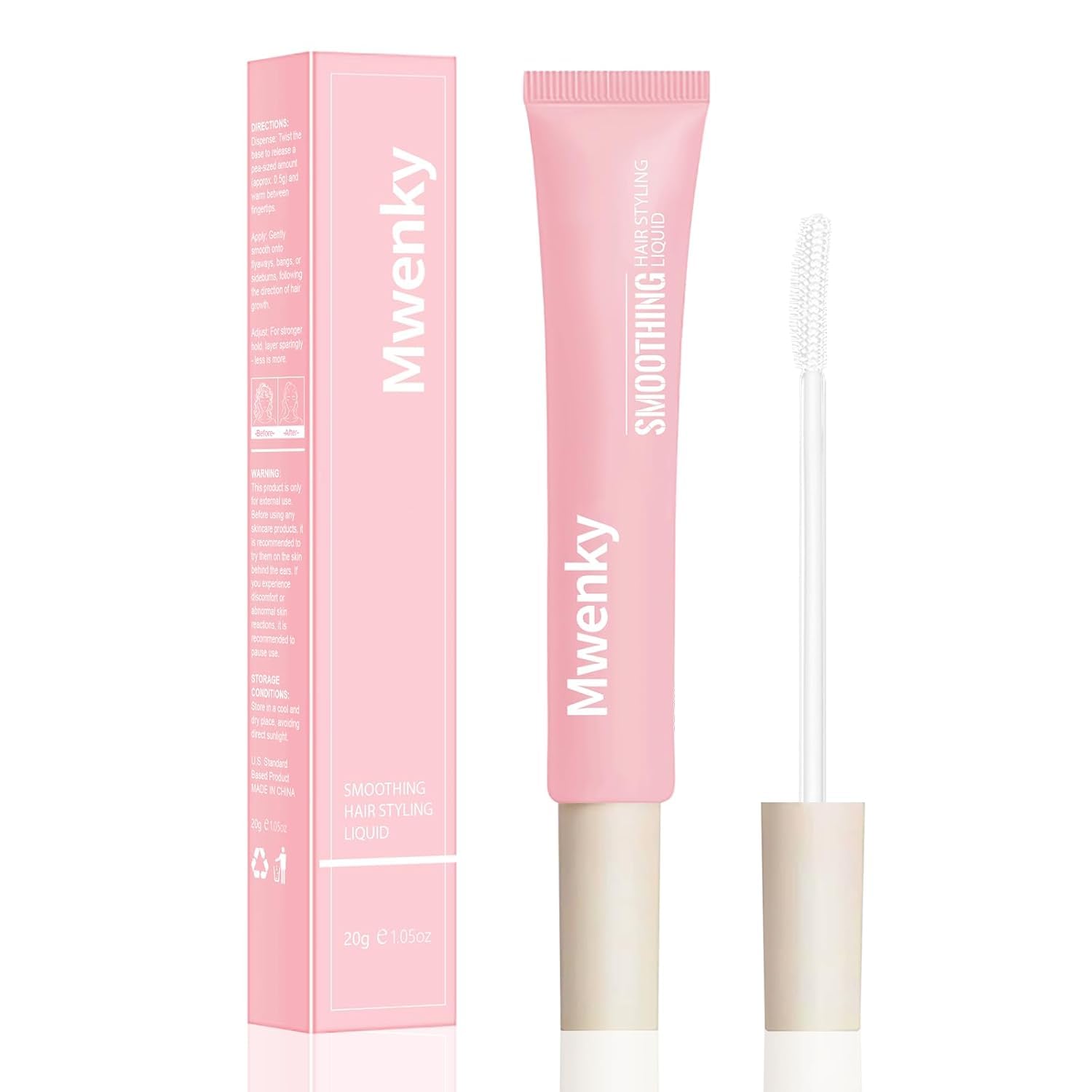 Mwenky Styling Cream 3-in-1: Frizz Control, Smooth Edges, Flyaways (Travel Size)