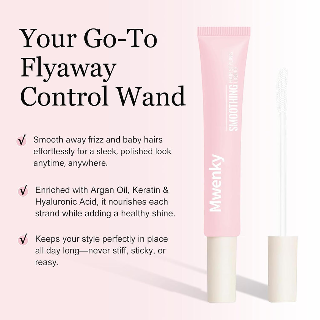 Mwenky Styling Cream 3-in-1: Frizz Control, Smooth Edges, Flyaways (Travel Size)