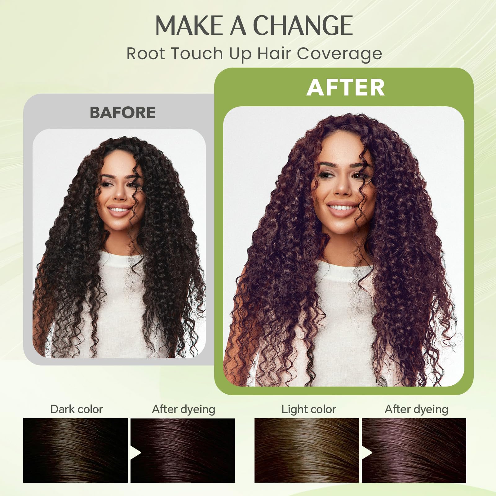 Mxvbaty Cherry Brown Hair Dye Shampoo 3-in-1 – Easy Root Touch-Up, Lasts 3-4 Weeks