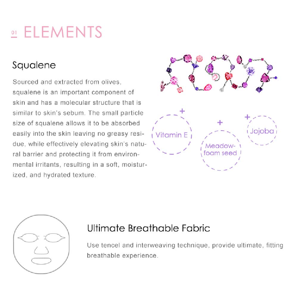 My Beauty Diary Squalene Restorative Hydrating Facial Mask – Ultra Repair & Radiance (8-Pack)