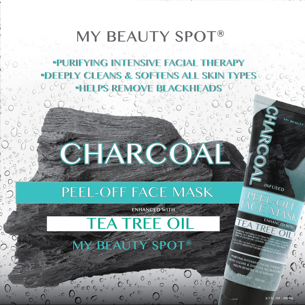 My Beauty Spot Charcoal Peel-Off Mask with Tea Tree, 6.7oz – Detoxify Pores