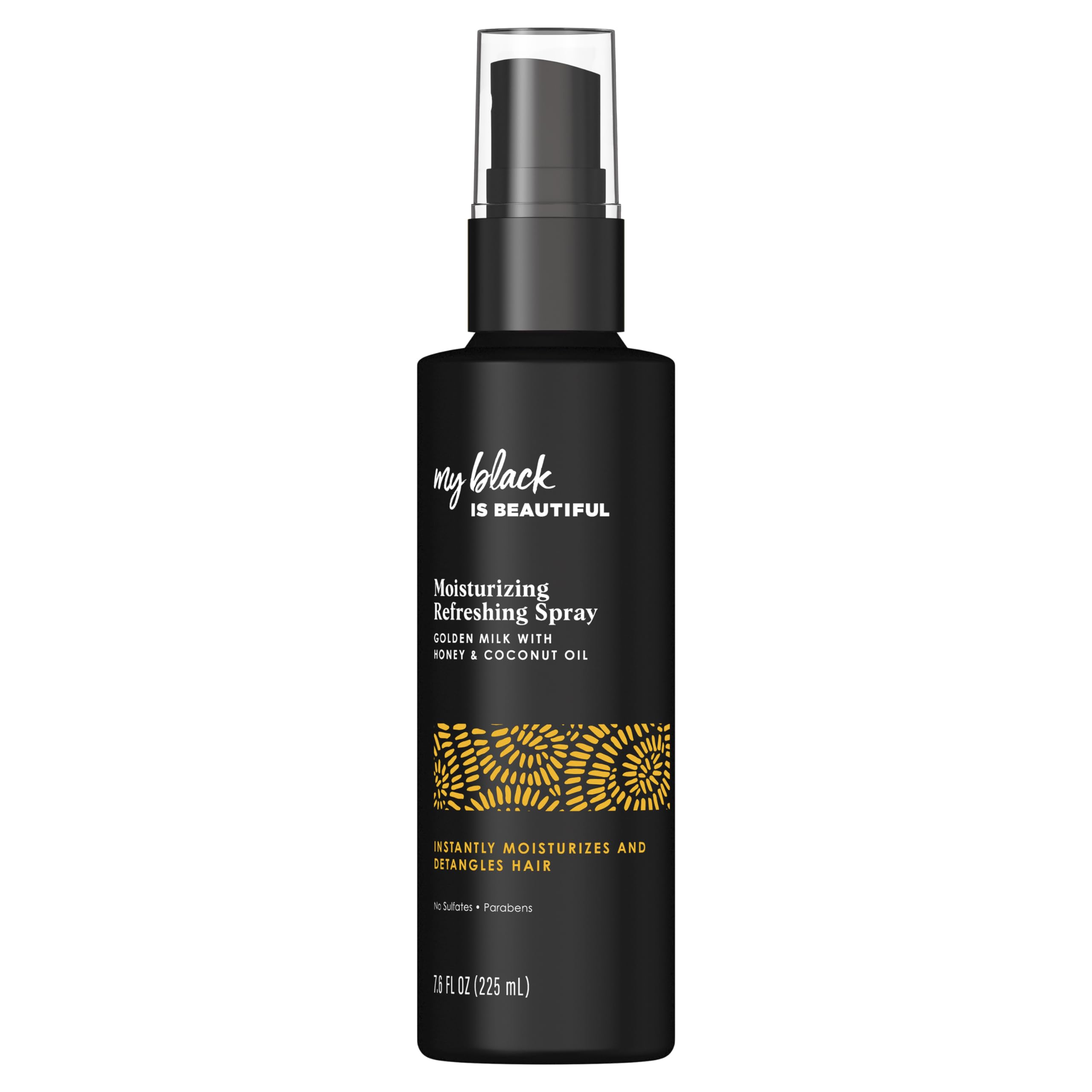 MY BLACK IS BEAUTIFUL Detangler Spray – Sulfate Free, Coconut Oil, Honey & Turmeric, 7.6 fl oz
