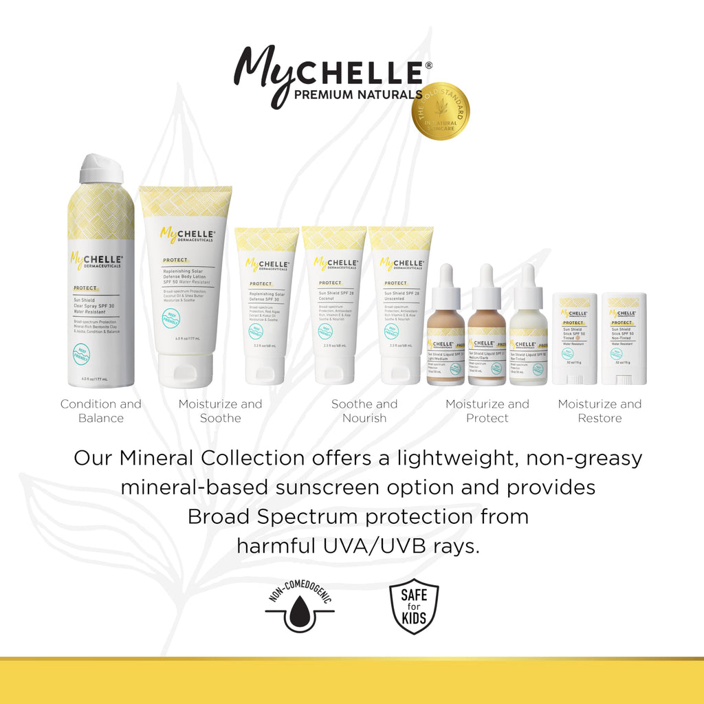MyChelle Dermaceuticals Sun Shield Liquid SPF 30 Light/Medium – Tinted Mineral Sunscreen, Primer, and Matte Finish