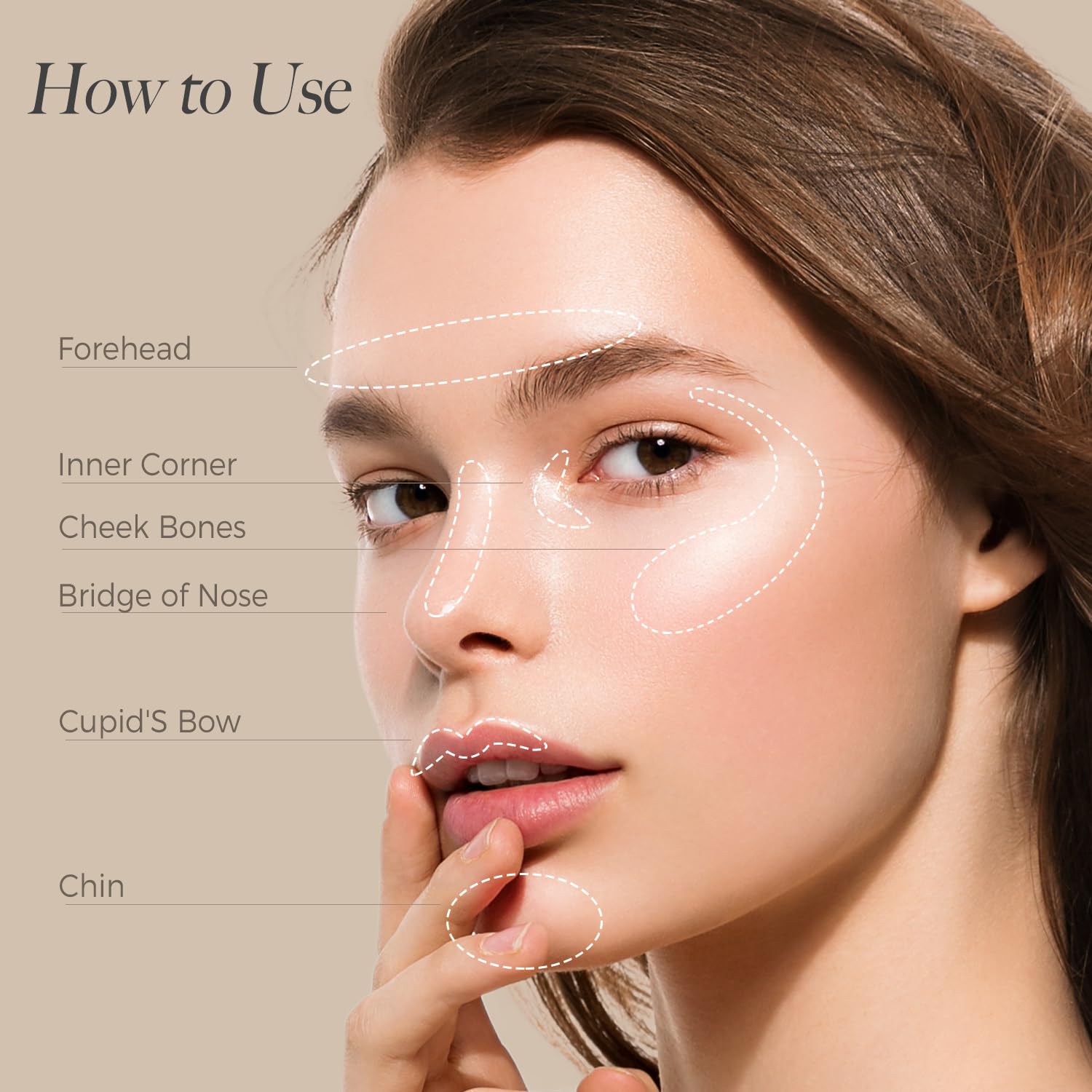 MYMERRY Dewy Highlighter Makeup — Buildable Champagne Rose Gold Glow