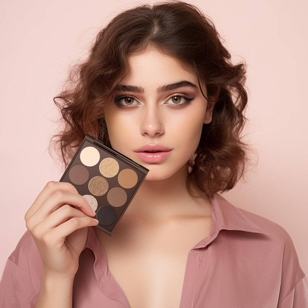 MYSTER ROSEY Neutral Eyeshadow Palette – Nude Matte Shades, Long-Lasting Wear, Vegan & Cruelty-Free