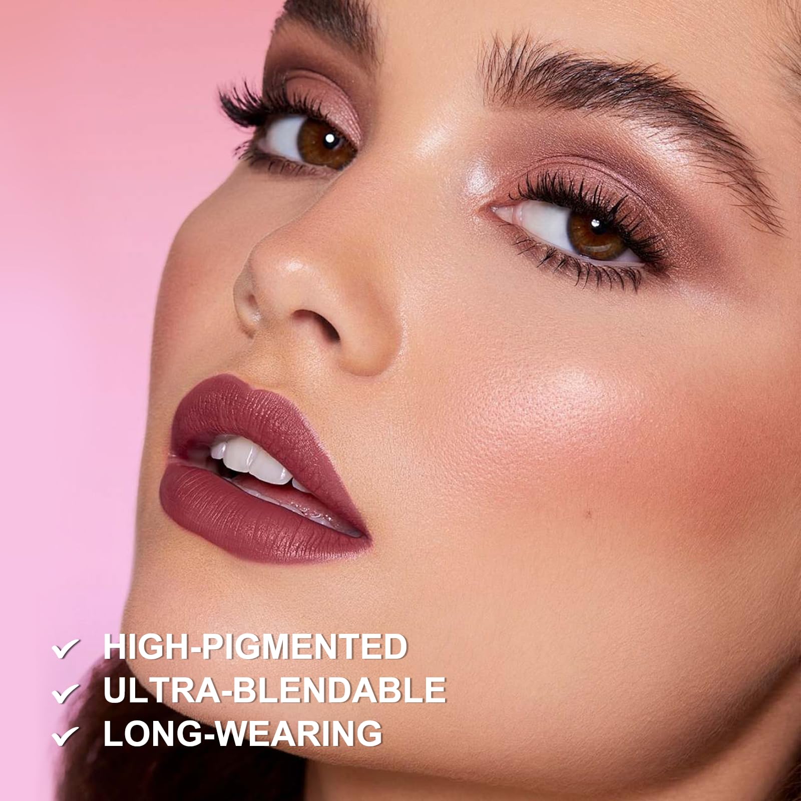 MYSTER ROSEY Neutral Eyeshadow Palette – Matte Nude 9 Shades, Vegan & Cruelty-Free, Includes Mirror