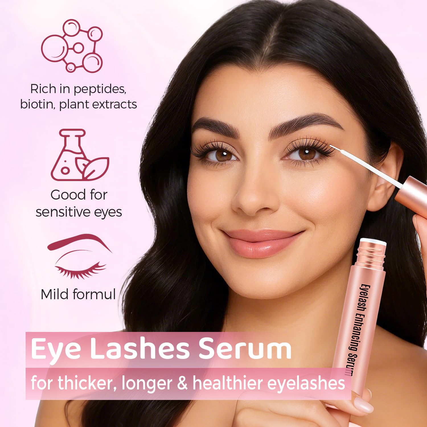 MythosFlow Lash Serum with Biotin, Peptides & Plant Extracts | Nourishing Eyelash Growth, 5 ml